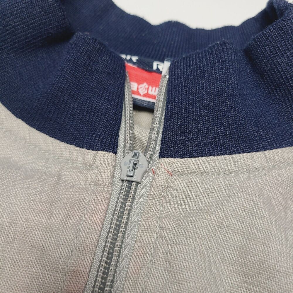 Vintage Rocawear 3/4 Sleeve Jacket Full Zip Men's Size XL Tan Red Blue 90's Read - Picture 9 of 13